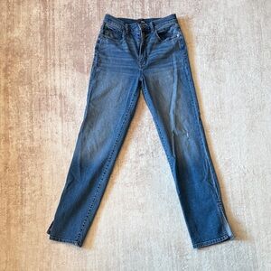 Fashion Nova Medium Wash Jeans Ankle Slit High Waisted Size 9
